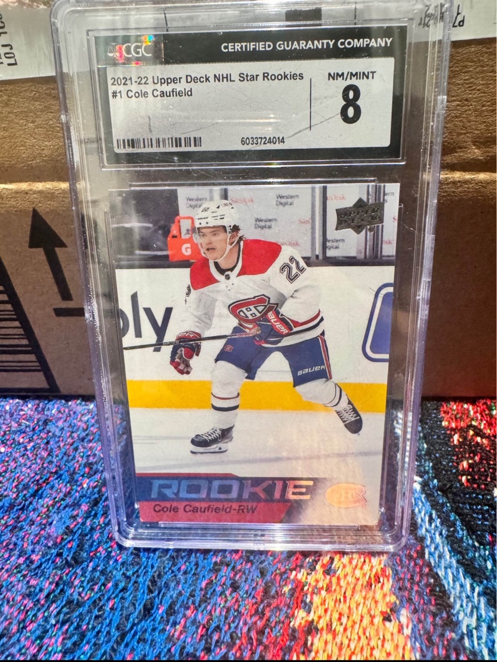 MONTREAL CANADIENS- Cole Caufield graded rookie card 8/10